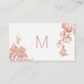 Elegant modern Roos Gold Floral Wedding Plaatskaartje (Achterkant)