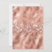 Elegant modern Roos Gold Foil Glitter Wedding Kaart (Achterkant)