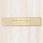 Elegant Modern Roos Gold Glamor Sjabloon Trendy Deurbordje (Voorkant)