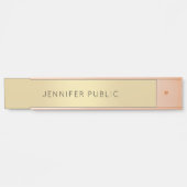 Elegant modern Roos Gold Glamoureuze minimalist Deurbordje (Voorkant)