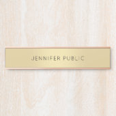 Elegant modern Roos Gold Glamoureuze minimalist Deurbordje (Voorkant)