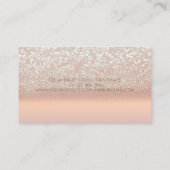 Elegant Modern, Roos Gold Glitter Bokeh High Heels Visitekaartje (Achterkant)