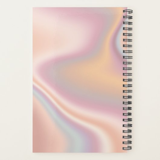 Elegant modern roos Gold holographic event planner (Achterkant)