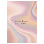 Elegant modern roos Gold holographic event planner Klembord (Achterkant)