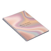 Elegant modern roos Gold holographic event planner Notitieboek (Rechterzijde)