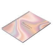 Elegant modern roos Gold holographic event planner Notitieboek (Linkerzijde)