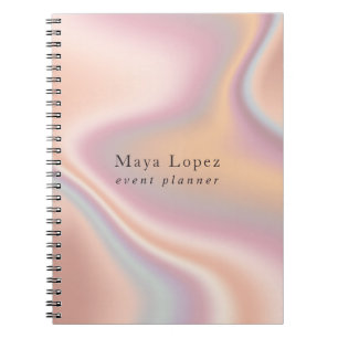 Elegant modern roos Gold holographic event planner Notitieboek