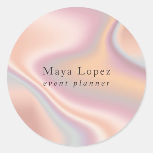 Elegant modern roos Gold holographic event planner Ronde Sticker (Voorkant)