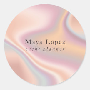Elegant modern roos Gold holographic event planner Ronde Sticker