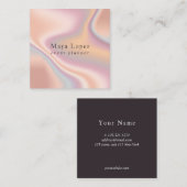 Elegant modern roos Gold holographic event planner Vierkante Visitekaartje (Voorkant / Achterkant)