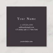 Elegant modern roos Gold holographic event planner Vierkante Visitekaartje (Achterkant)