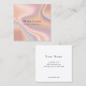 Elegant modern roos Gold holographic event planner Vierkante Visitekaartje (Voorkant / Achterkant)