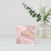 Elegant modern roos Gold holographic event planner Vierkante Visitekaartje (Staand voorkant)