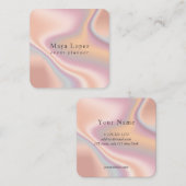 Elegant modern roos Gold holographic event planner Vierkante Visitekaartje (Voorkant / Achterkant)