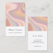 Elegant modern roos Gold holographic event planner Visitekaartje (Voorkant / Achterkant)