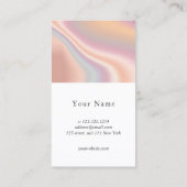 Elegant modern roos Gold holographic event planner Visitekaartje (Achterkant)