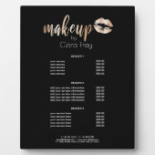 Elegant modern roos Gold lips make-up Fotoplaat (Voorkant)