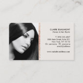Elegant modern Roos Gold Sequin Salon 3-fotokaart Visitekaartje (Achterkant)
