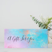 Elegant modern roos Gold waterverf make-up kunsten (Staand voorkant)