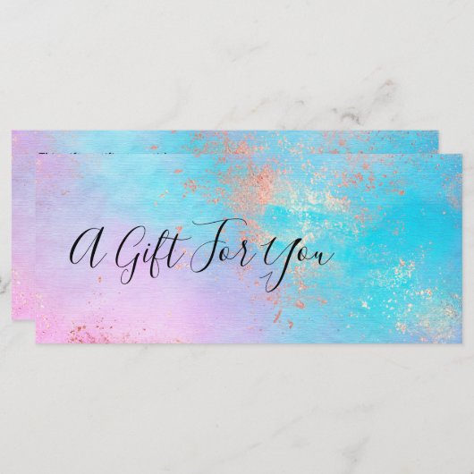 Elegant modern roos Gold waterverf make-up kunsten (Voorkant / Achterkant)