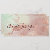 Elegant modern roos Gold waterverf make-up kunsten (Voorkant / Achterkant)