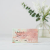 Elegant modern roos Gold waterverf make-up kunsten Afsprakenkaartje (Staand voorkant)