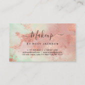 Elegant modern roos Gold waterverf make-up kunsten Afsprakenkaartje (Achterkant)