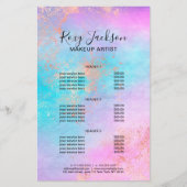 Elegant modern roos Gold waterverf make-up kunsten Flyer (Voorkant)