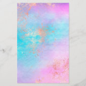 Elegant modern roos Gold waterverf make-up kunsten Flyer (Achterkant)