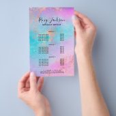 Elegant modern roos Gold waterverf make-up kunsten Flyer (Hand)