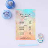 Elegant modern roos Gold waterverf make-up kunsten Flyer (Enkel)