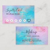 Elegant modern roos Gold waterverf make-up kunsten Klantenkaartje (Voorkant / Achterkant)