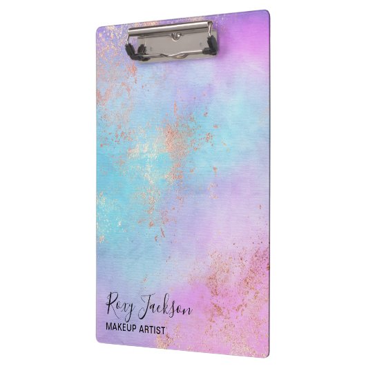 Elegant modern roos Gold waterverf make-up kunsten Klembord (Links)