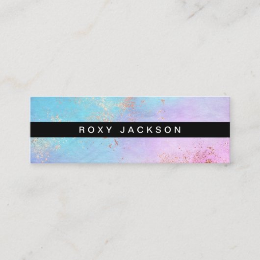 Elegant modern roos Gold waterverf make-up kunsten Mini Visitekaartje (Voorkant)