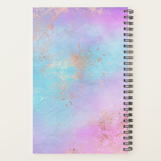 Elegant modern roos Gold waterverf make-up kunsten Planner (Achterkant)