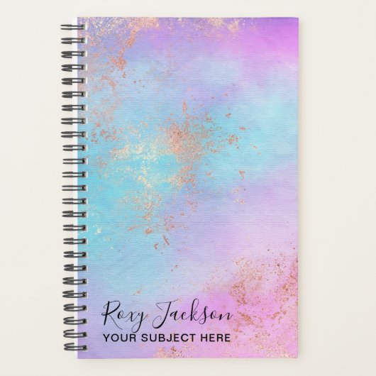 Elegant modern roos Gold waterverf make-up kunsten Planner (Voorkant)