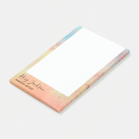 Elegant modern roos Gold waterverf make-up kunsten Post-it® Notes (Schuin)