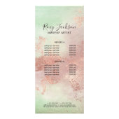 Elegant modern roos Gold waterverf make-up kunsten Reclamekaart (Achterkant)