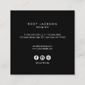 Elegant modern roos Gold waterverf make-up kunsten Vierkante Visitekaartje (Achterkant)