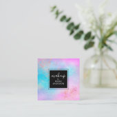 Elegant modern roos Gold waterverf make-up kunsten Vierkante Visitekaartje (Staand voorkant)