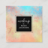 Elegant modern roos Gold waterverf make-up kunsten Vierkante Visitekaartje (Voorkant)