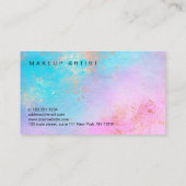 Elegant modern roos Gold waterverf make-up kunsten Visitekaartje (Achterkant)