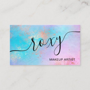 Elegant modern roos Gold waterverf make-up kunsten Visitekaartje