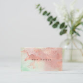 Elegant modern roos Gold waterverf make-up kunsten Visitekaartje (Staand voorkant)