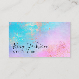 Elegant modern roos Gold waterverf make-up kunsten Visitekaartje