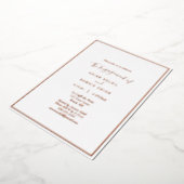 Elegant modern Roos Gold Wedding Party Folie Uitnodiging (Gedraaid)