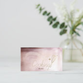 Elegant Modern, Roos Gold, Whisk, Koken Visitekaartje (Staand voorkant)