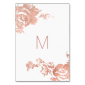 Elegant Modern Roos Goud Bloemen Tafelnummers (Achterkant)
