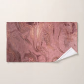 Elegant modern roos goud en rode marmer handdoek (Handdoek)