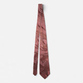 Elegant modern roos goud en rode marmer stropdas (Achterkant)